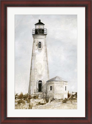 Framed Rustic Lighthouse I Print