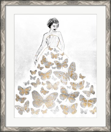 Framed Fluttering Gown II Print