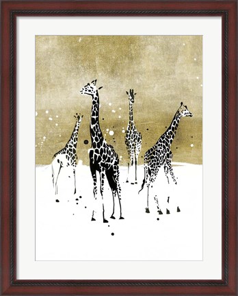 Framed Spotted Giraffe I Print