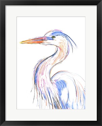 Framed Heron&#39;s Glance II Print