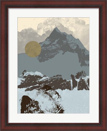 Framed Pop Art Mountain I Print