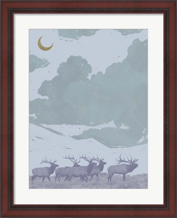 Framed Pop Art Elk I Print