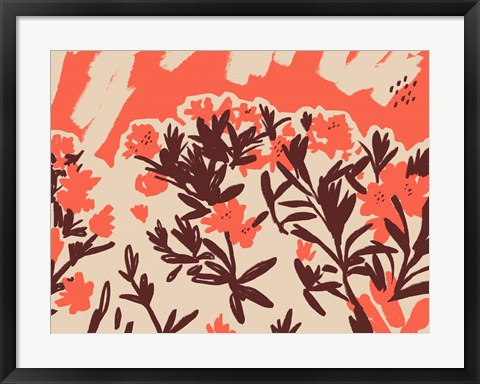 Framed Red Rhododendron II Print