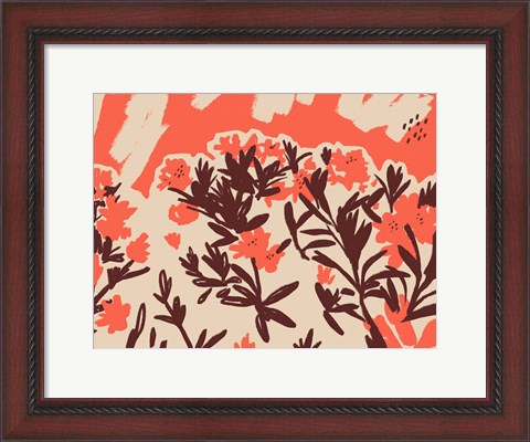 Framed Red Rhododendron II Print