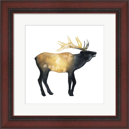 Framed Elk Aglow II Print