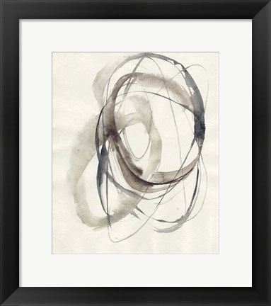 Framed Spiral Hoops I Print