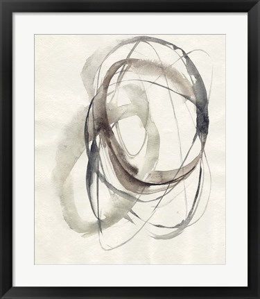 Framed Spiral Hoops I Print