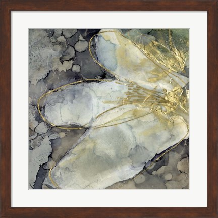 Framed Abstracted Lily I Print