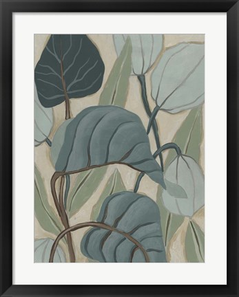 Framed Slate Palms II Print