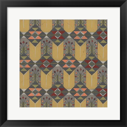 Framed Ochre Tapestry III Print