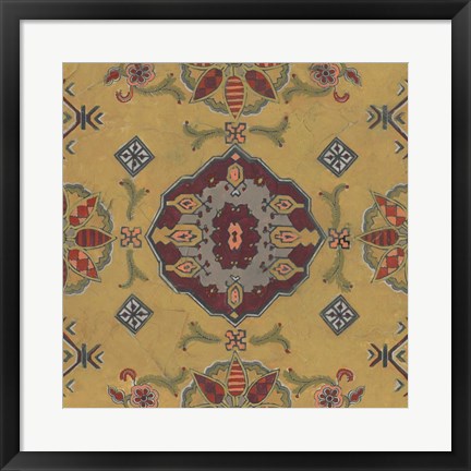 Framed Ochre Tapestry VIII Print