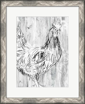 Framed Barnwood Flock I Print
