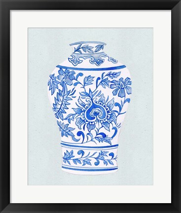 Framed Qing Vase II Print