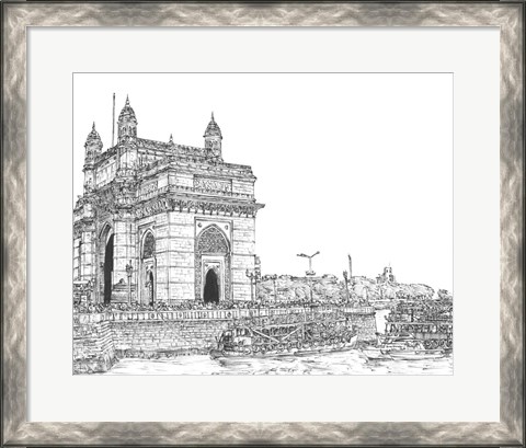 Framed India in Black &amp; White I Print