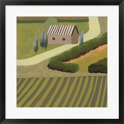 Framed Hill Village III Print