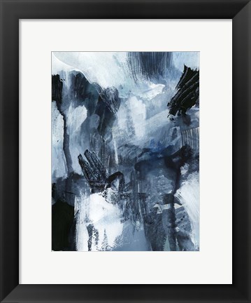 Framed Composition in Blue I Print