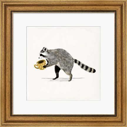 Framed Rascally Raccoon III Print