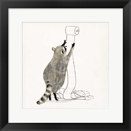 Framed Rascally Raccoon IV Print