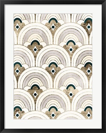 Framed Deco Patterning IV Print