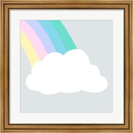 Framed Rainbow Cloud I Print