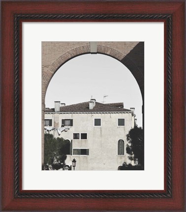 Framed Venetian Facade Photos III Print