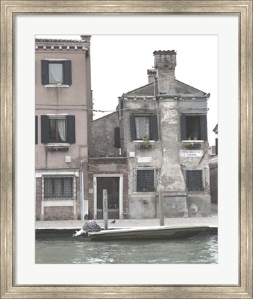 Framed Venetian Facade Photos V Print