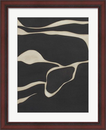 Framed Tides in Sepia III Print