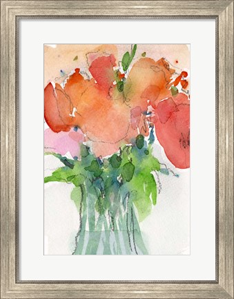 Framed Cheerful Bouquet II Print