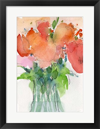 Framed Cheerful Bouquet II Print