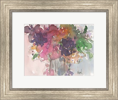 Framed Floral Charm I Print