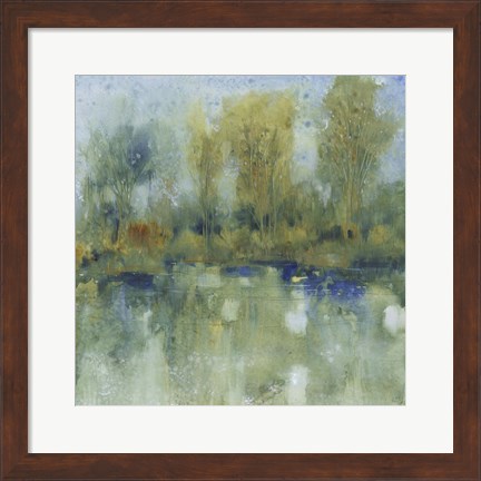 Framed Pond Reflection I Print