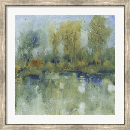 Framed Pond Reflection I Print