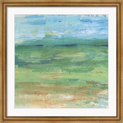 Framed Spring Green Pasture II Print
