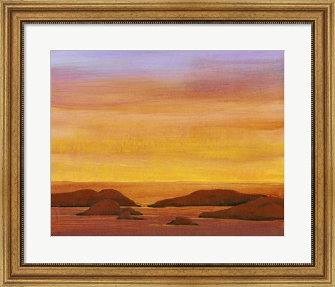 Framed Ocean Glow II Print