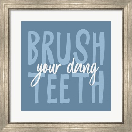 Framed Bathroom Advice IV Print