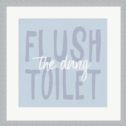 Framed Bathroom Advice III Print
