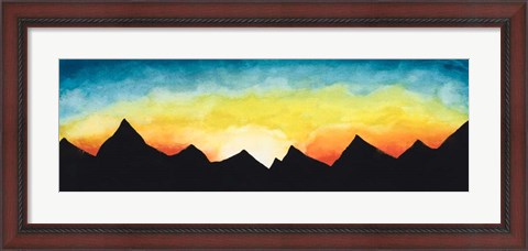 Framed Sunrise Over the Mountains Print