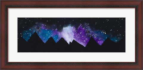 Framed Stars Over the Mountains )(purple) Print
