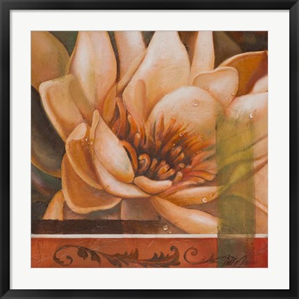 Framed Flor de Loto II Print