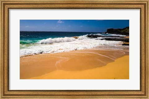 Framed Oahu Shore Waves Print