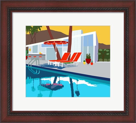 Framed Pool Lounge II Print