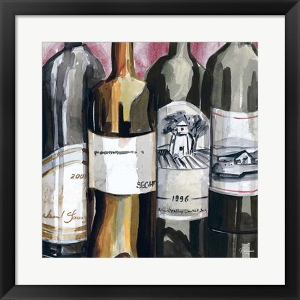 Framed Vintage Wines I Print