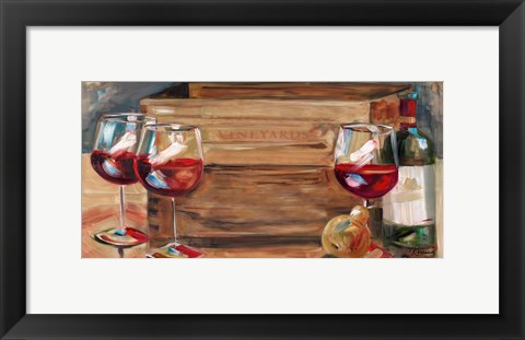 Framed Vineyard Wine Print