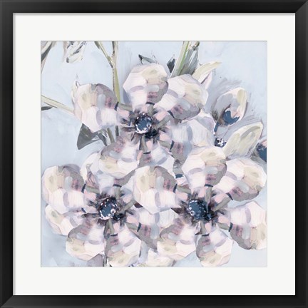Framed Bunched Flowers I Print