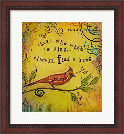 Framed Wish to Sing Print