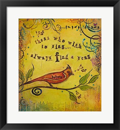 Framed Wish to Sing Print