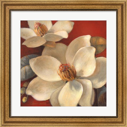 Framed Magnolia Passion I Print