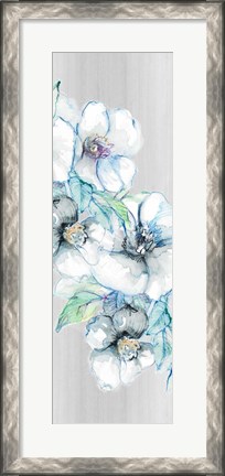 Framed Moonlit Floral Panel I Print