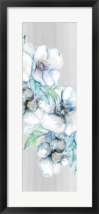 Framed Moonlit Floral Panel I Print