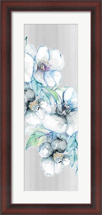Framed Moonlit Floral Panel I Print
